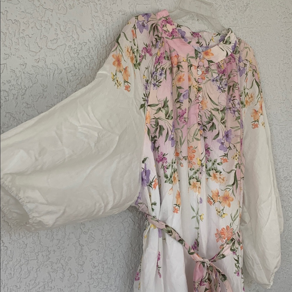 52Seven elegant Floral White and Purple Women's Dress size 20W - Picture 8 of 16